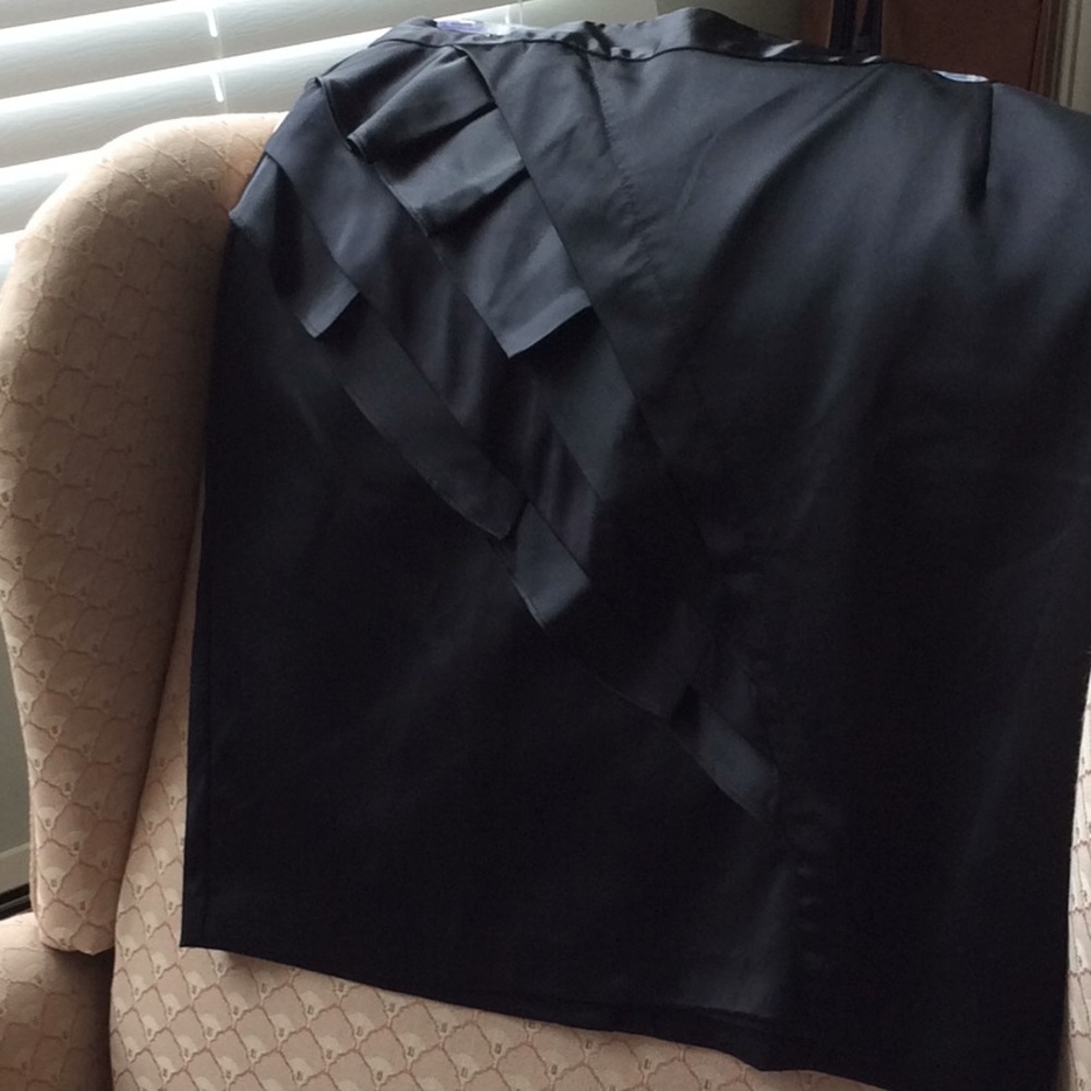 Black ruffled skirt